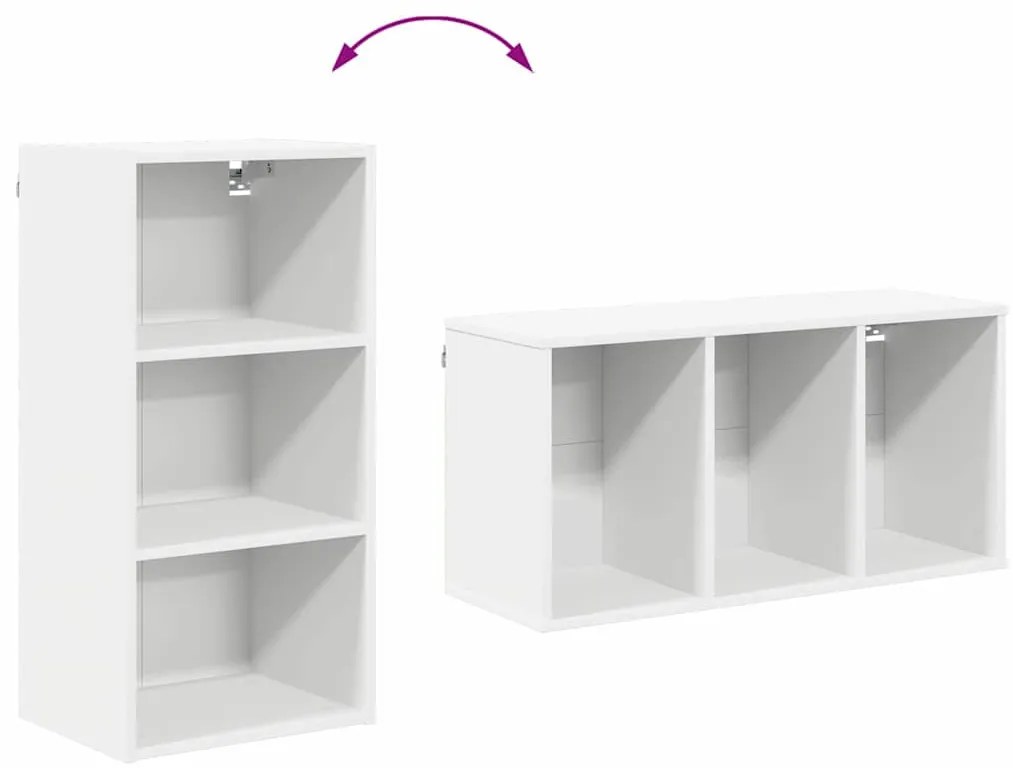 Függő szekrény polcokkal Riga Fehér 40 x 29,5 x 80 cm Faanyag