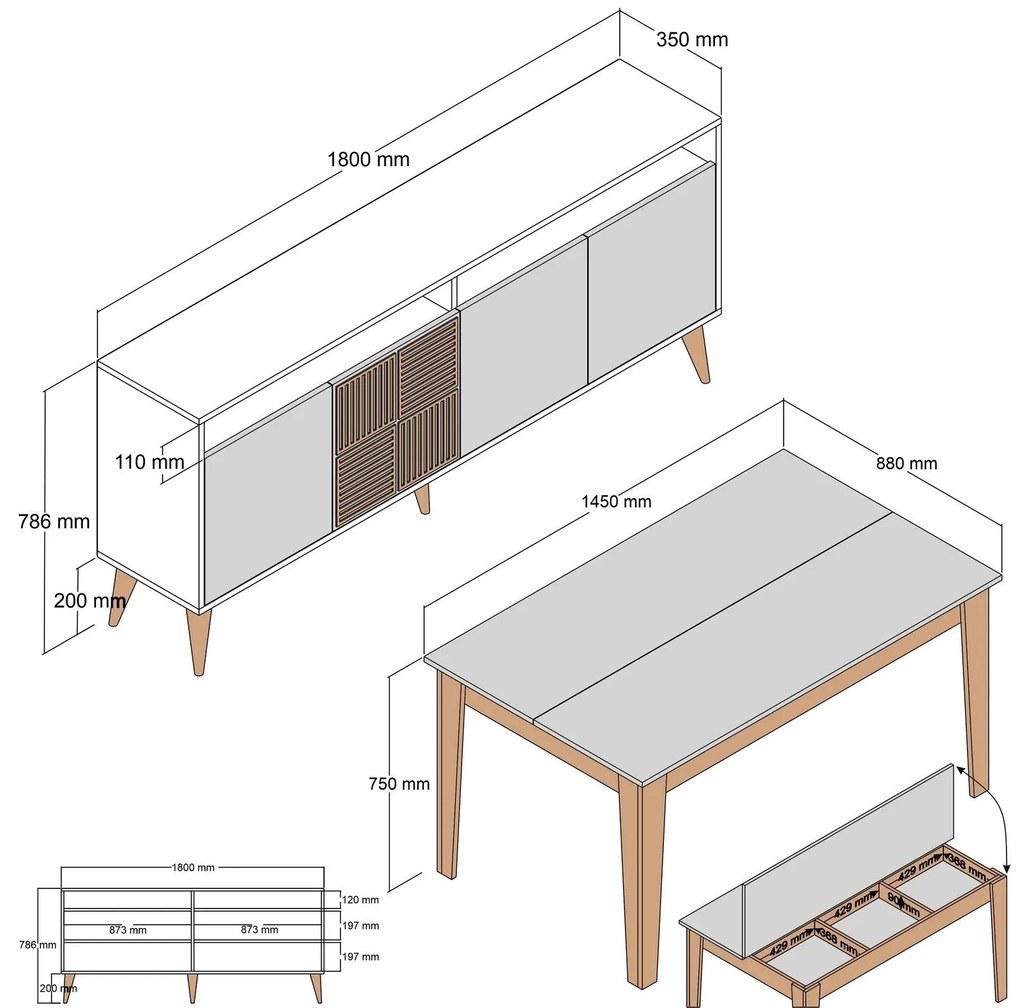 Nappali fal Milhouse (fehér + dió). 1088731
