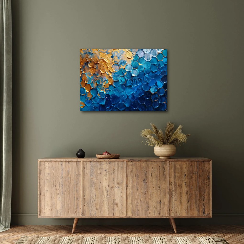 Kép - Kék-arany festmény (70x50 cm)