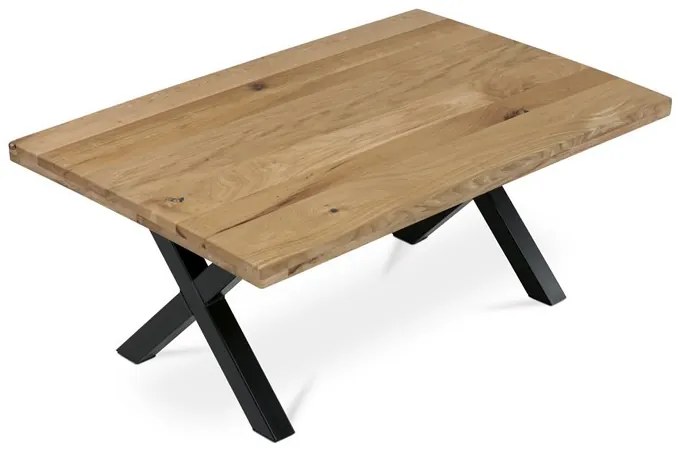 Dohányzóasztal 110x70cm, tömörfa, tölgyfa, KS-F110X DUB