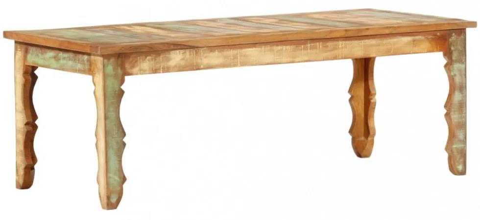 tömör újrahasznosított fa dohányzóasztal 110 x 50 x 40 cm