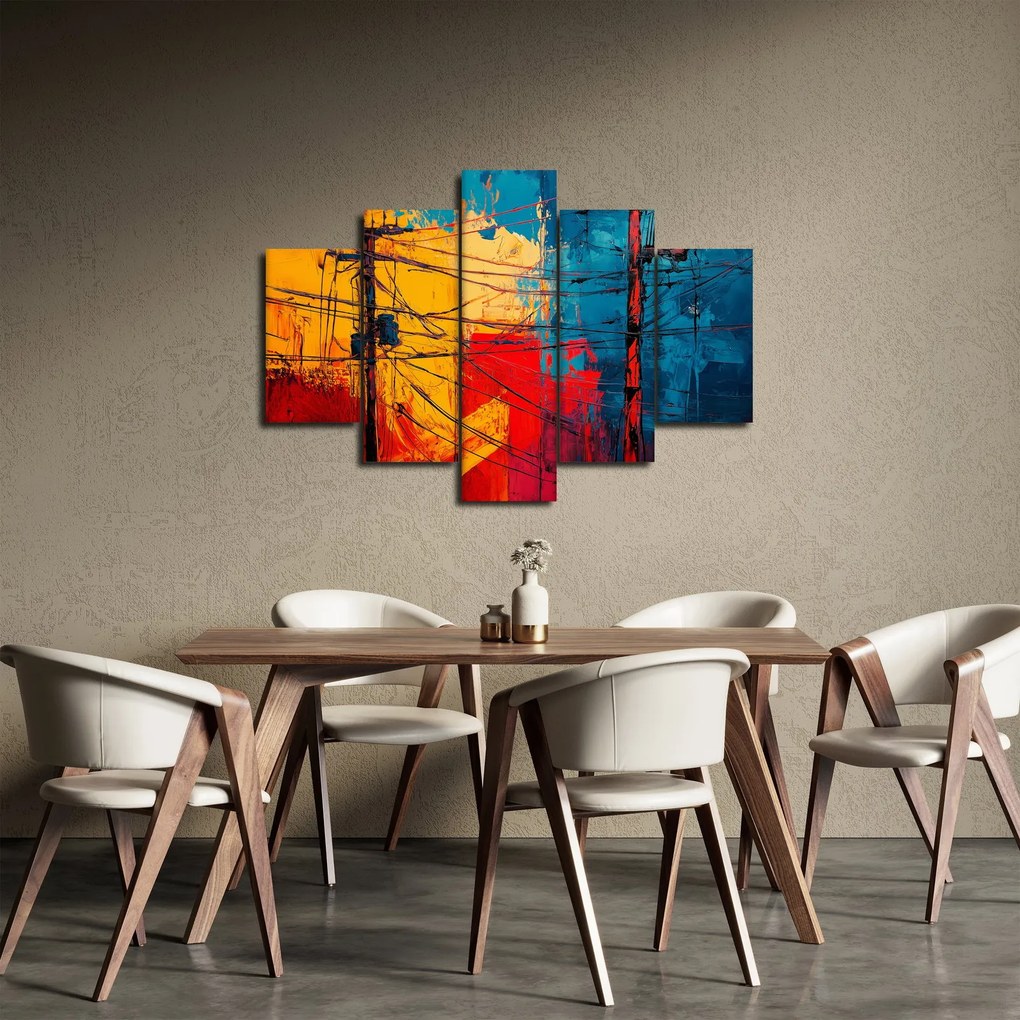 Kép - Absztrakt elektromos vezetékek (150x105 cm)