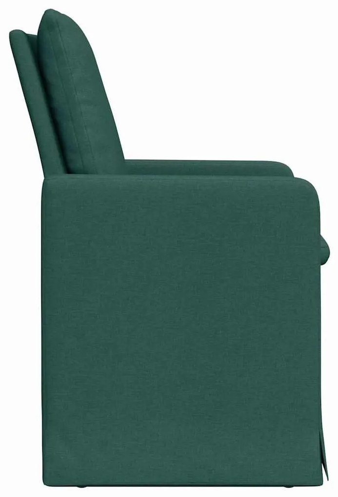 Étkező Székek 2 pcs Sötétzöld 57 x 67 x 98 cm szövet
