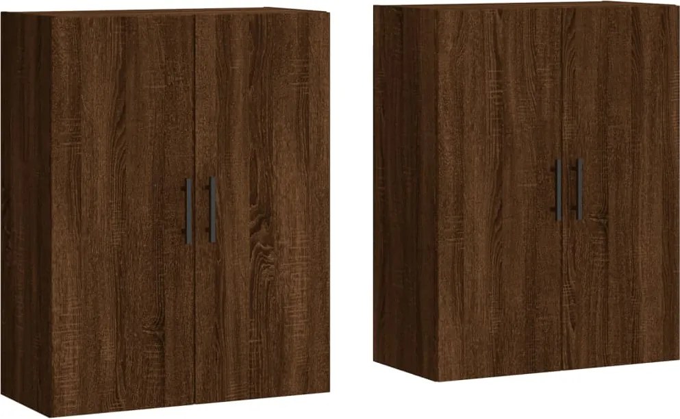 vidaXL 2 db barna tölgy színű faliszekrény 69,5 x 34 x 90 cm