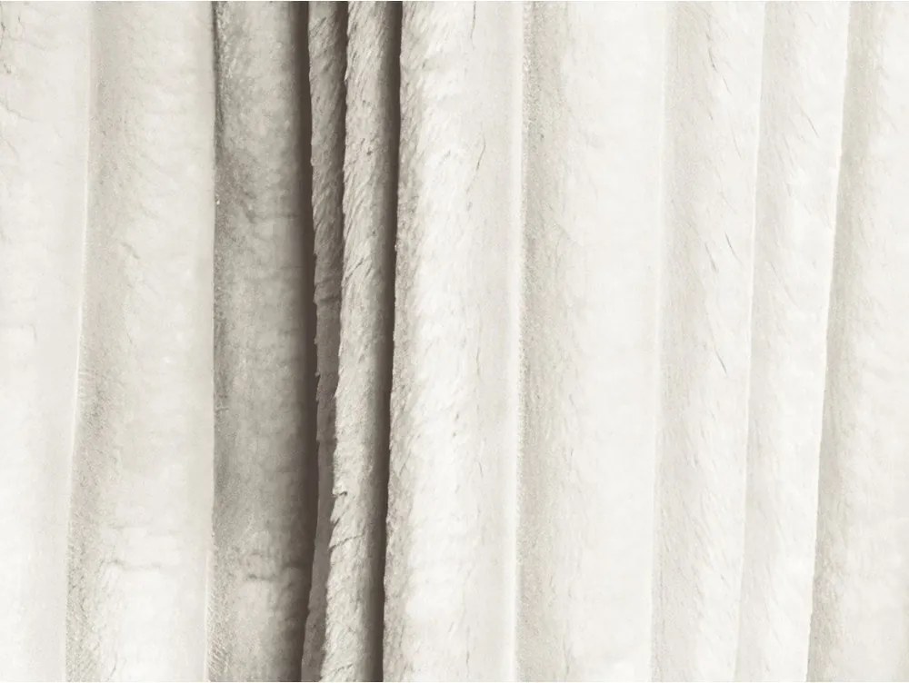 Krémszínű kordbársony kinyitható-tárolóhelyes sarokkanapé (U alakú) Kona – Makamii