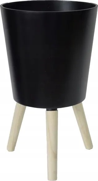 Virágtartó fedél kerámia kerek fekete lábakkal 35 x 30 cm