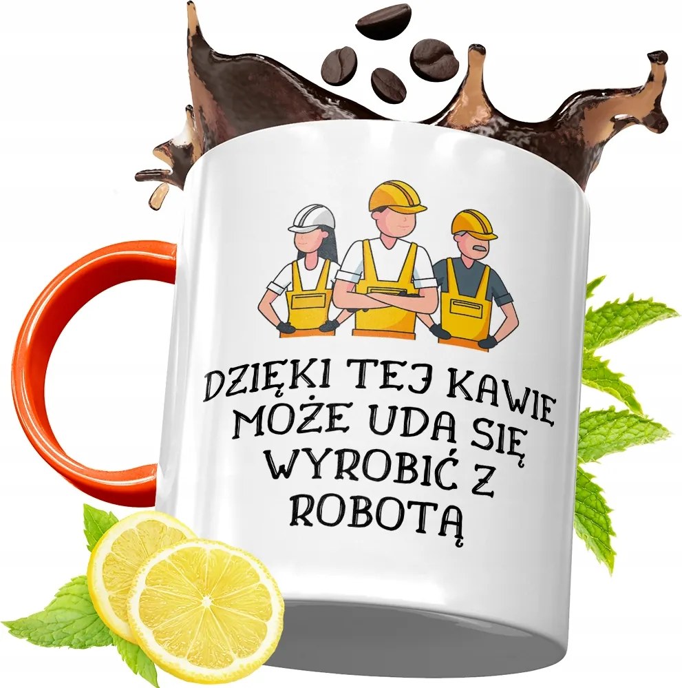 Narancssárga Bögre Dolgozóknak Ajándék fényképes nyomtatással