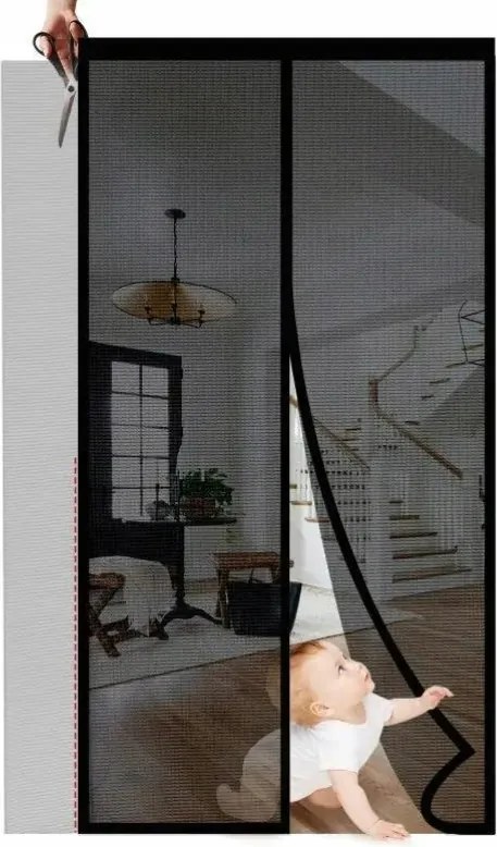 Szúnyogháló Ajtóra Mágneses Ajtóháló 200 X 220 CM Sekey