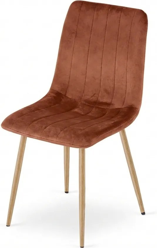 Gesztenyebarna bársonyszék LAVA