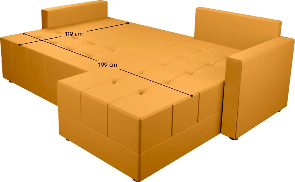 Univerzális ülőgarnitúra, mustársárga, DUAN ROH