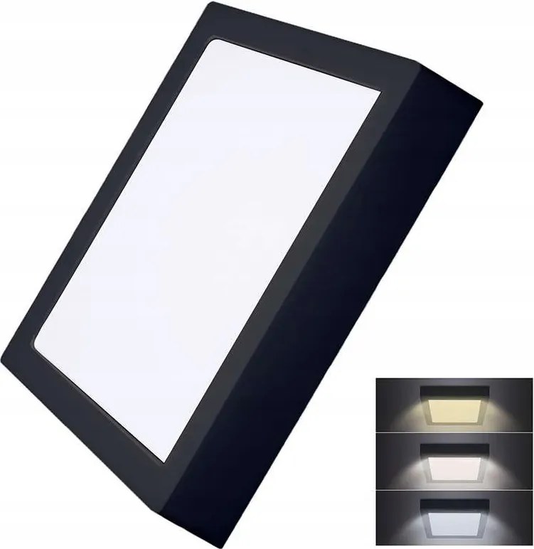 Solight Led mini panel Cct, felületre szerelhető, 24W, 1800lm, 3000K, 4000K, 6000K, th