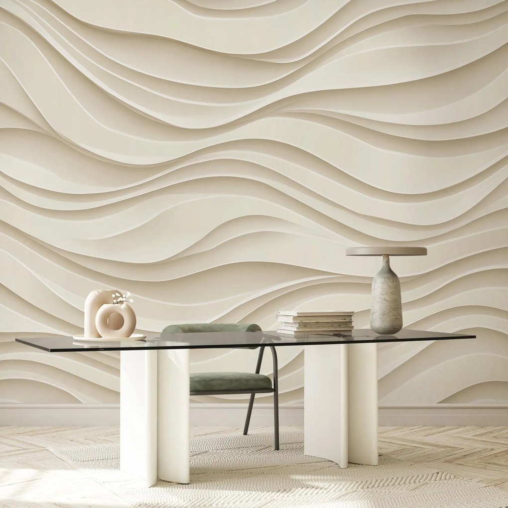 Fotótapéta - 3D vonalhullámok (147x102 cm)