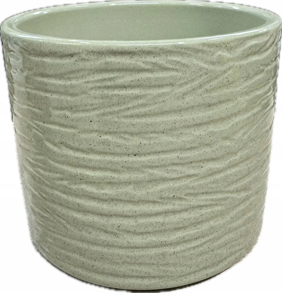 Virágcserép kerámia fedél zöld kerek