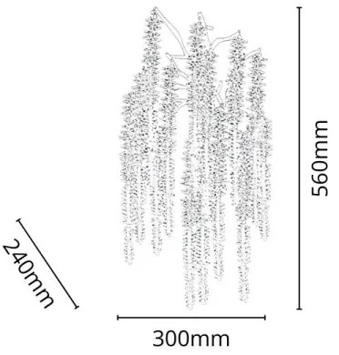 Fali kristály lámpa 3xG9/40W/230V Rózsaarany