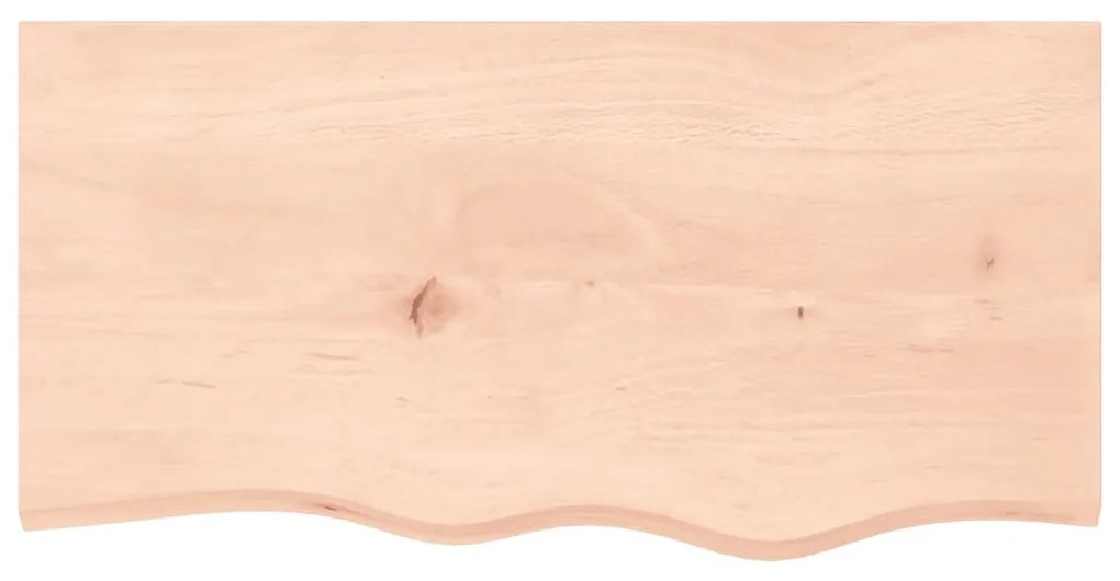 kezeletlen tömör tölgyfa fali polc 80x40x(2-4) cm