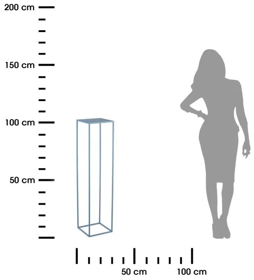 Virágállvány 100x24 cm kék