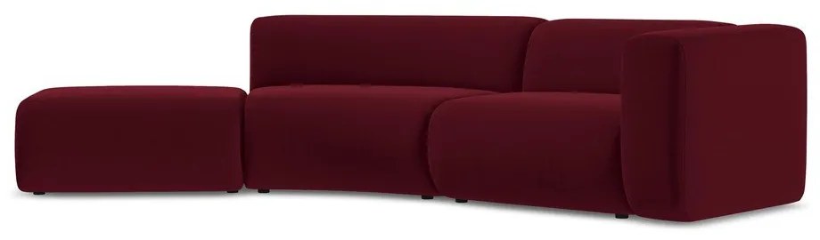 Borvörös bársony heverő (bal oldali) Ekahi – Makamii