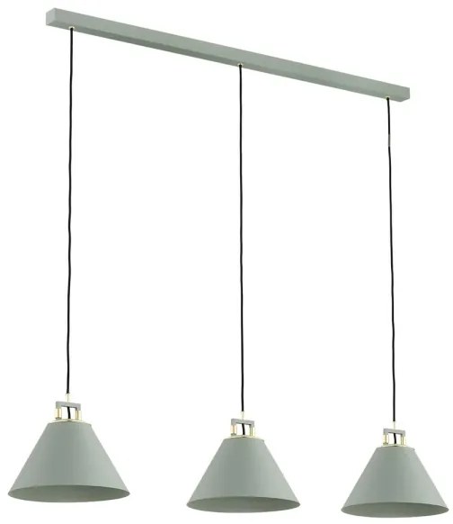 Argon 6177 - Csillár zsinóron ORTE 3xE27/15W/230V zöld