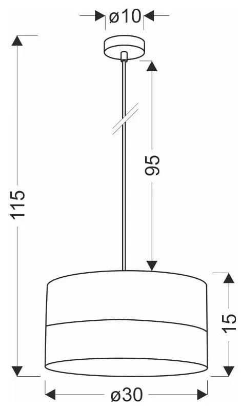 Fehér függőlámpa textil-furnér búrával ø 30 cm Bianco – Candellux Lighting