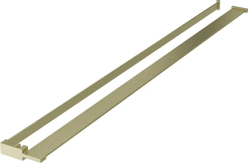 Mexen polc zuhanyfalhoz törölközőtartóval, arany szálcsiszolt - 800-02-55