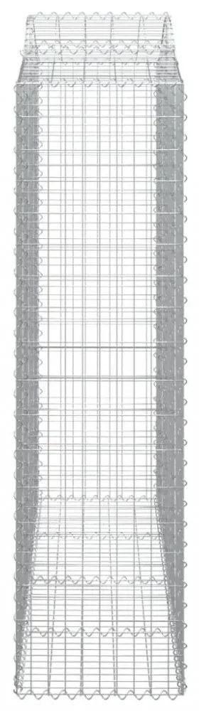 5 db íves horganyzott vas gabion kosár 200x50x180/200 cm