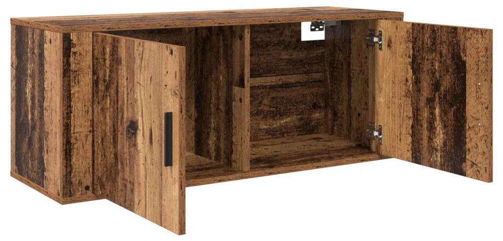 vidaXL Fali TV szekrény szett 2 pcs Öreg fa 100 x 34,5 x 40 cm Faanyag