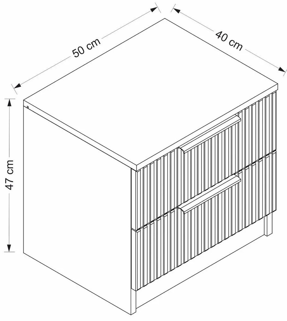 Kale Plus Anthracite éjjeliszekrény