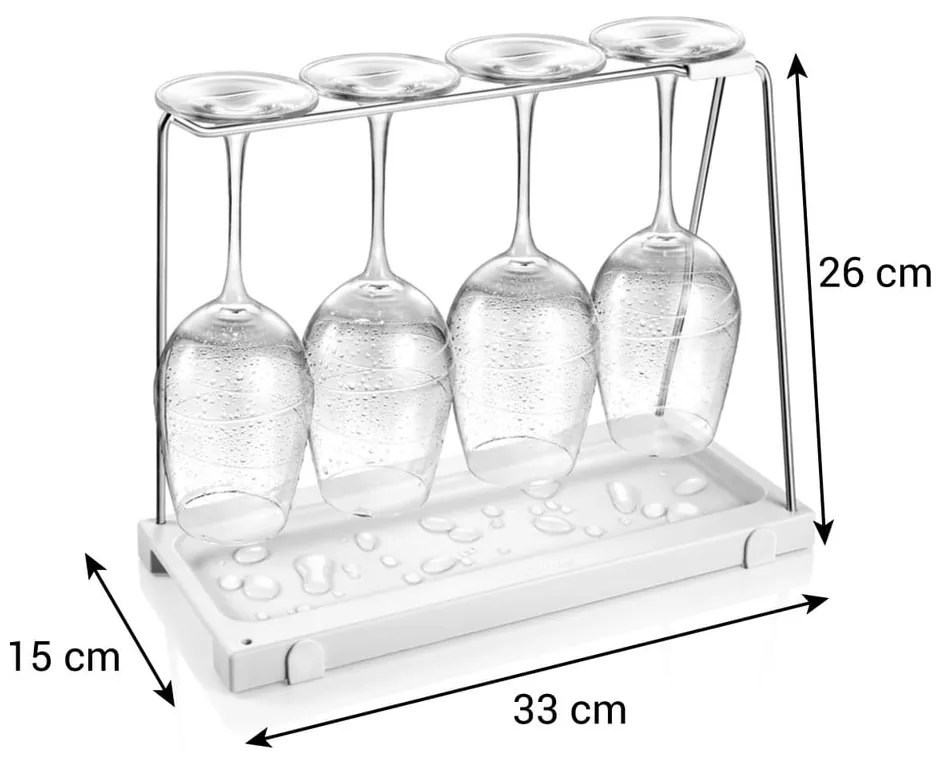 Műanyag borospohár tartó FlexiSpace – Tescoma