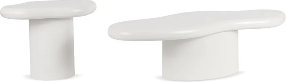 Dohányzóasztal szett fehér színben - ROSALIE