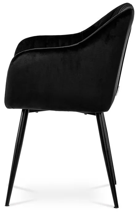Fekete Bársony Étkezőszék. PIKA BK4