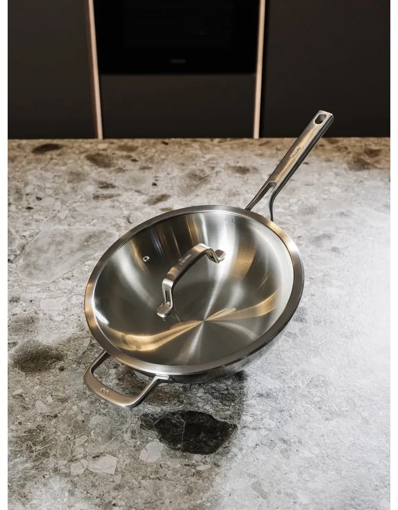 Wok rozsdamentes acél serpenyő fedővel ø 30 cm Chili Ta – FABINI