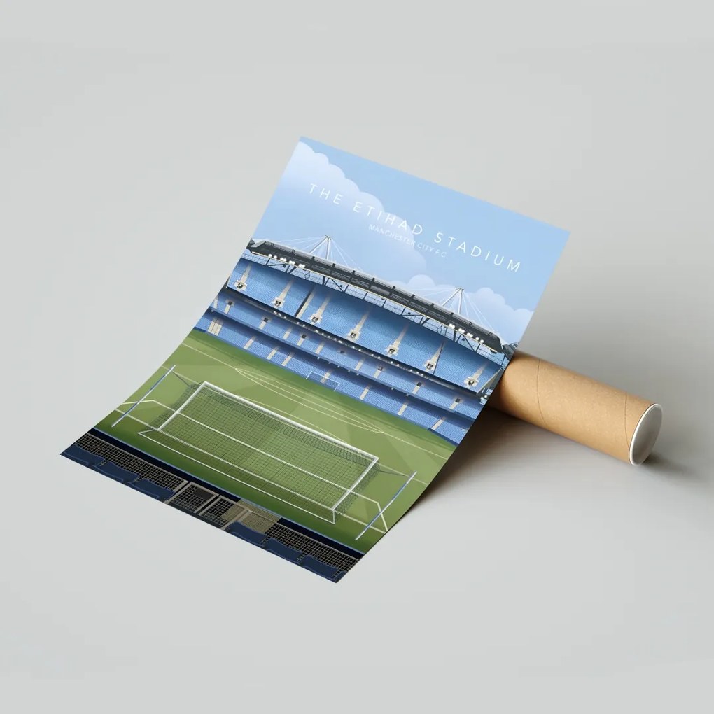 Manchester City Etihad Stadium Foci poszter 20x30 cm Ajándék