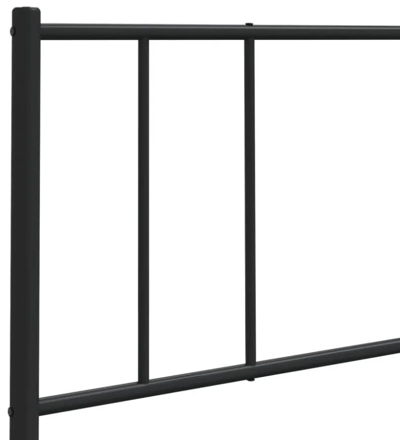 fekete fém fejtámla 75 cm