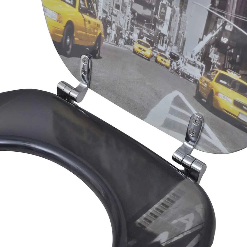 2 db New York mintás MDF WC ülőke