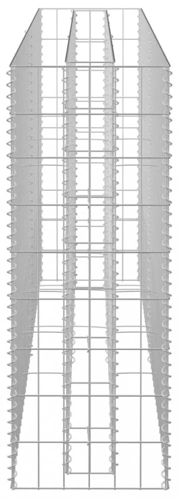 horganyzott acél gabion magaságyás 180 x 30 x 90 cm
