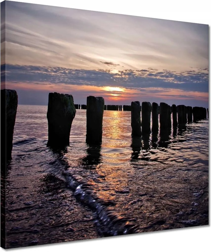 Vászonkép 40x40 Hullámok a Balti-tengeren