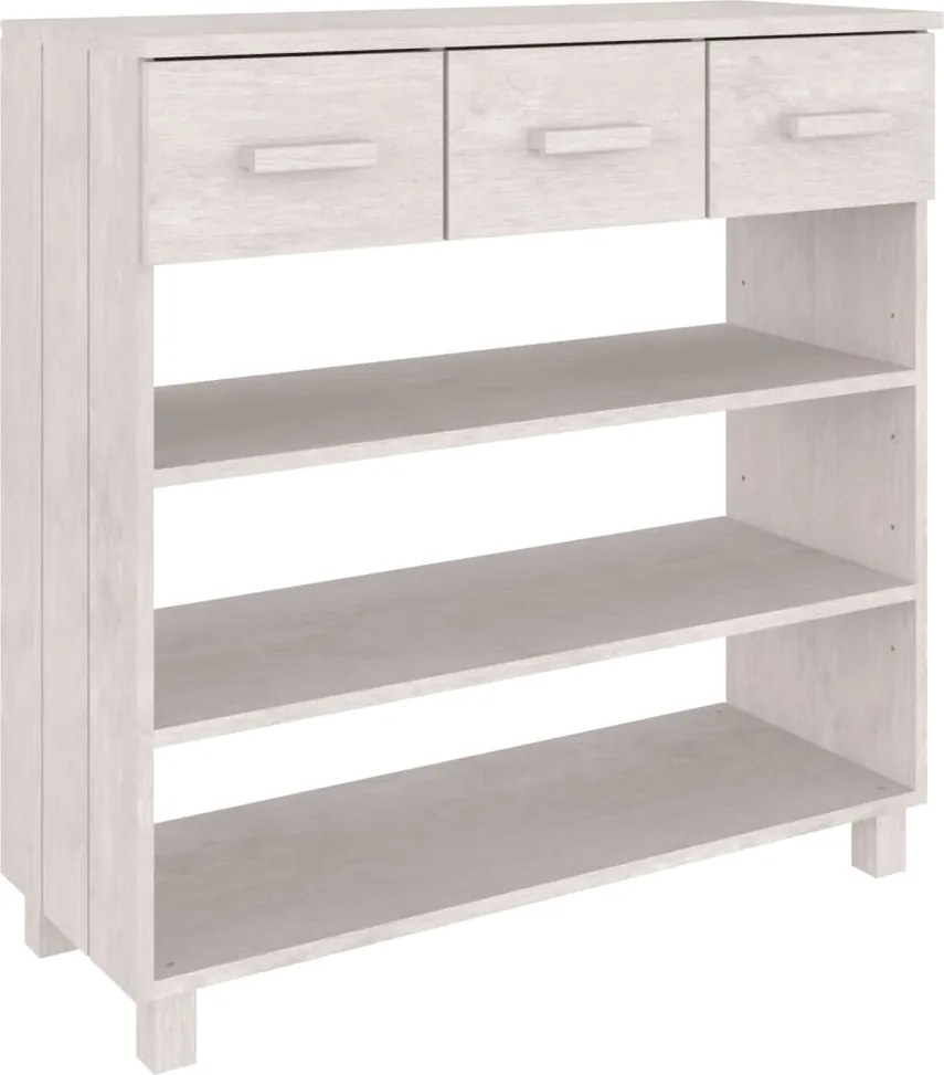 vidaXL HAMAR fehér tömör fenyőfa tálalóasztal 90 x 35 x 90 cm