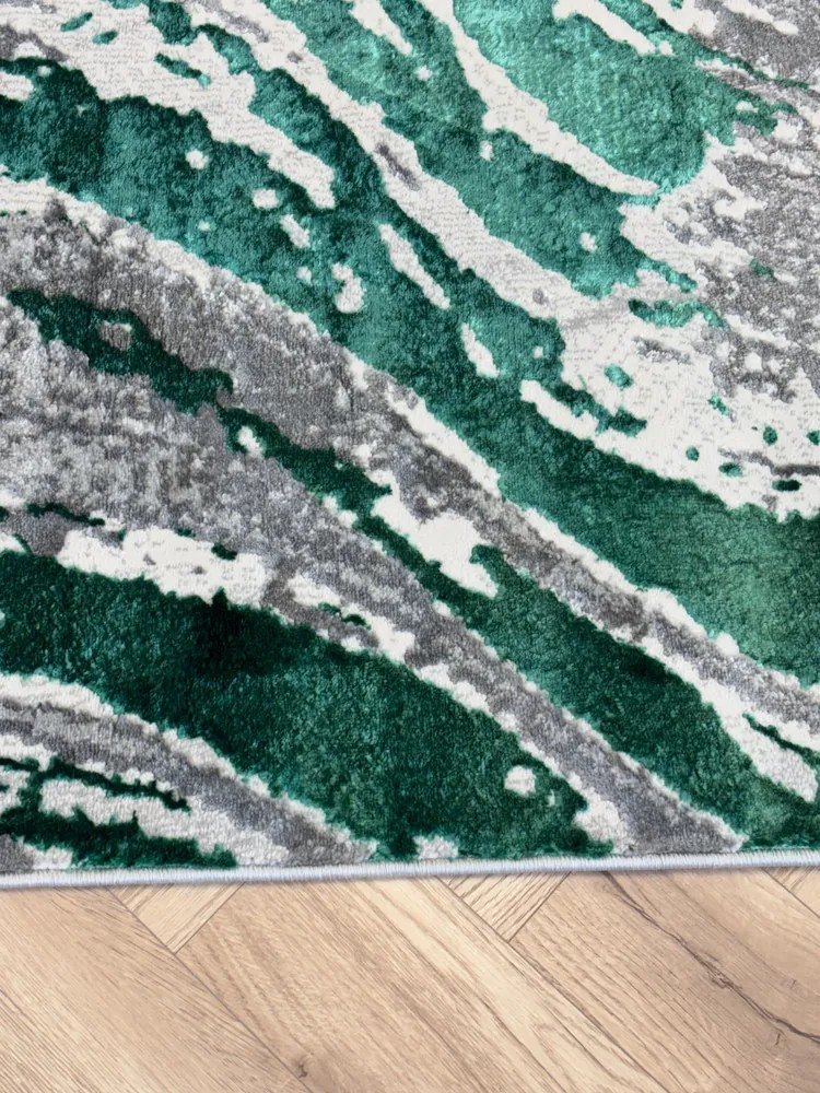 Sunset fehér-zöld design szőnyeg 80x250