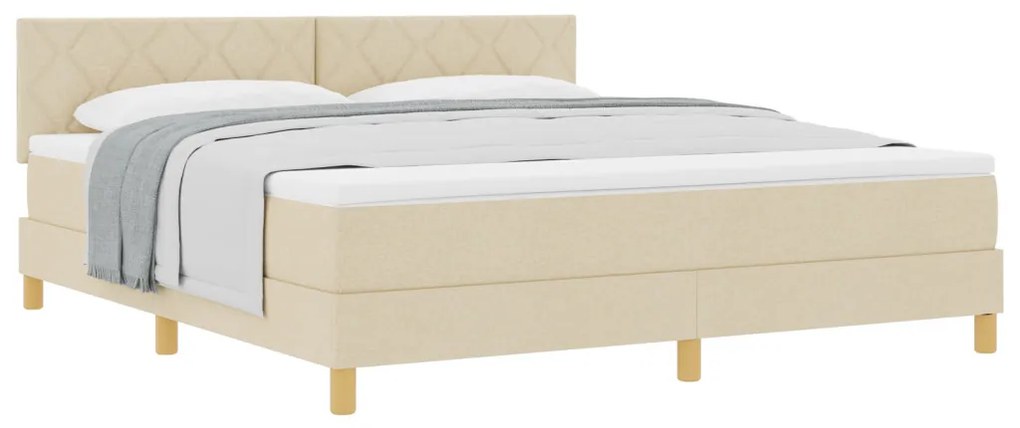 Box Spring Ágy Matraccal Krém 180x200 cm Háló