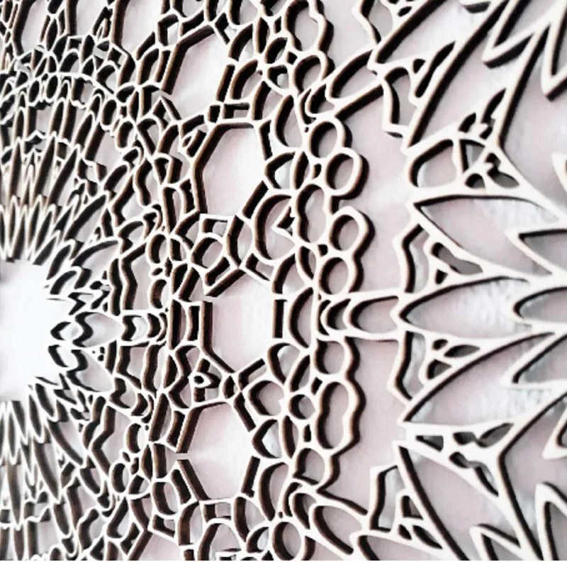Luxus fa mandala a falon 3D belső dekoráció | HELA
