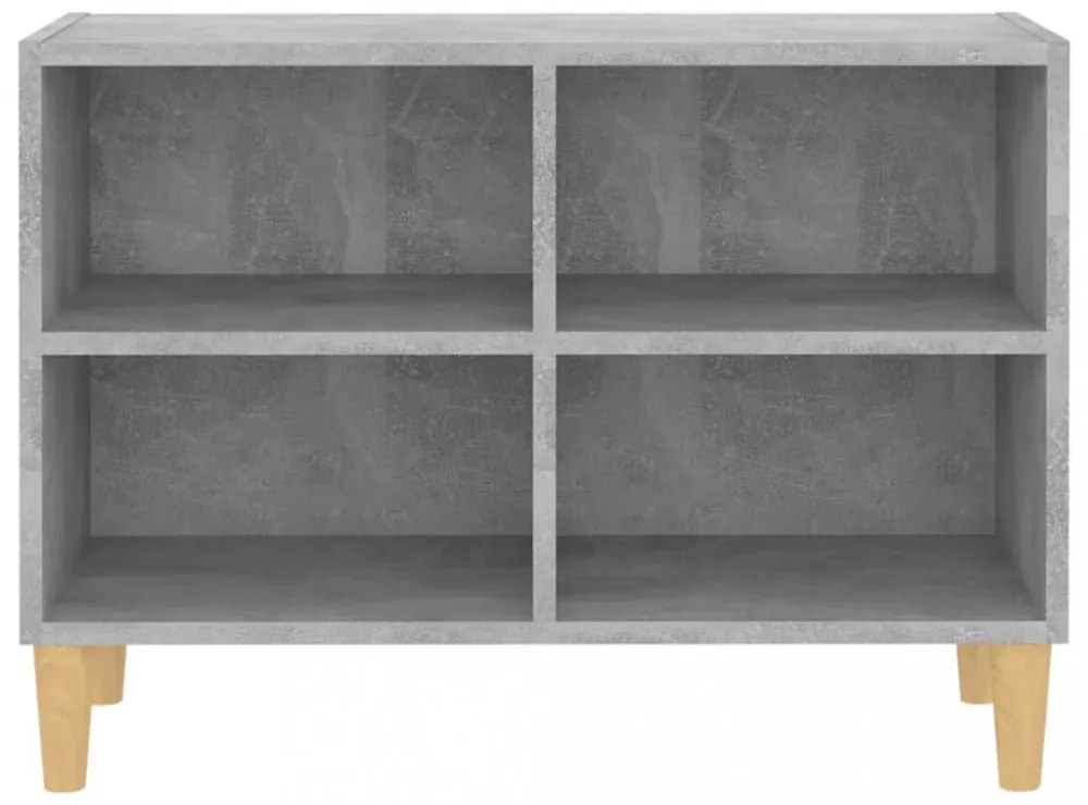 betonszürke TV-szekrény tömör falábakkal 69,5 x 30 x 50 cm