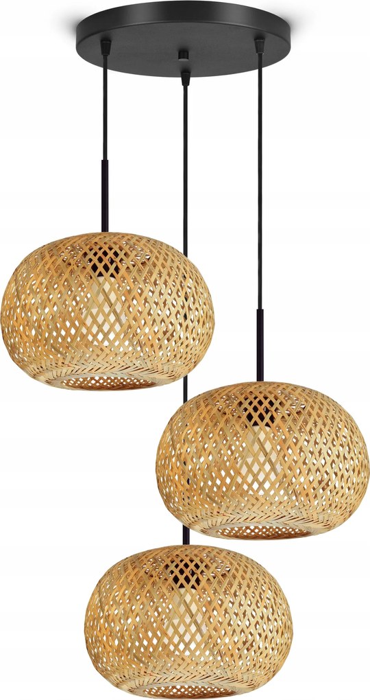 Mennyezeti Lámpa Függő Bambusz Fonott Boho Természetes 580-EZ3 Led E27