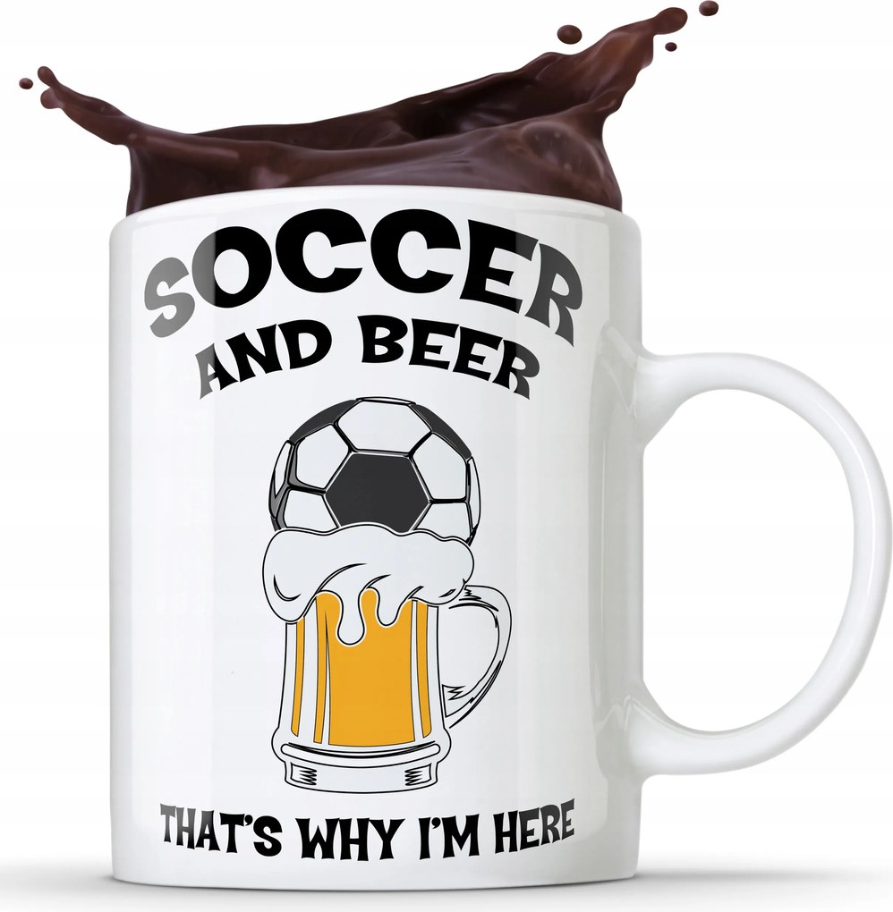 Bögre Soccer And Beer Ajándék Bögre Rajongó Labda