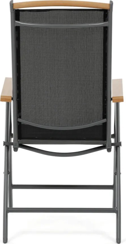 Kerti szék, alumínium, hálós kivitel, szürke, AZC-W1408 GREY