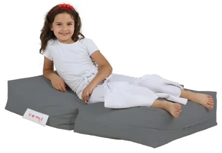 Babzsák lábtartóval 65x40 cm szürke