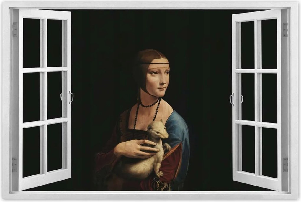 Poszterek 120x80 Hölgy menyéttel Gronostaj