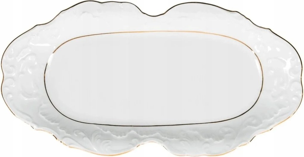 Tálca 36 cm Rococo Arany vonalas