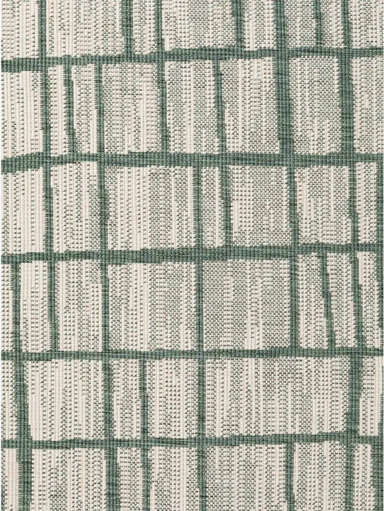 Zöld-krémszínű kerek kültéri-beltéri szőnyeg ø 160 cm Haringey Crouch – Ted Baker