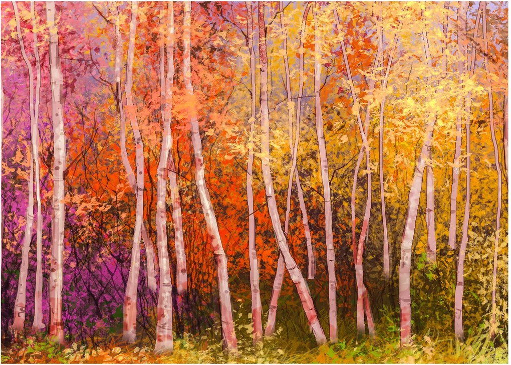 Egy kép egy színes erdőről (70x50 cm)