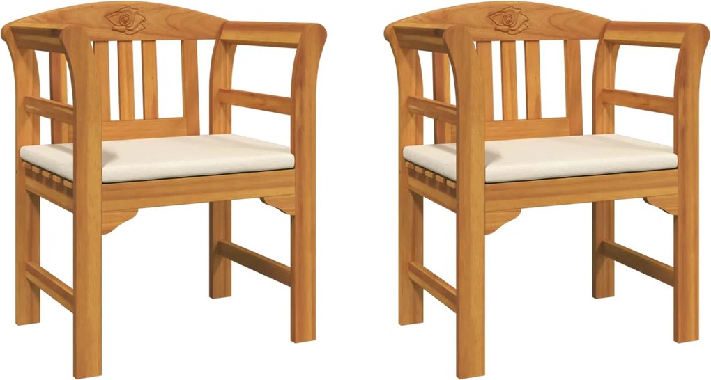 vidaXL Rózsapad Természetes 68,5 x 46 x 82,5 cm Tömör Akácfa